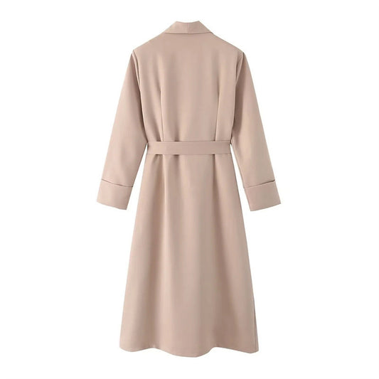 Elegant  Lapel Suit A- Line Dress Elegant Dress