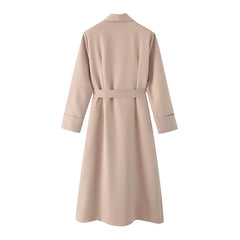 Elegant  Lapel Suit A- Line Dress Elegant Dress