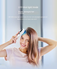 Electric Anion Hair Care Hair Brush Micro Current Red Blue Light Vibration Massage