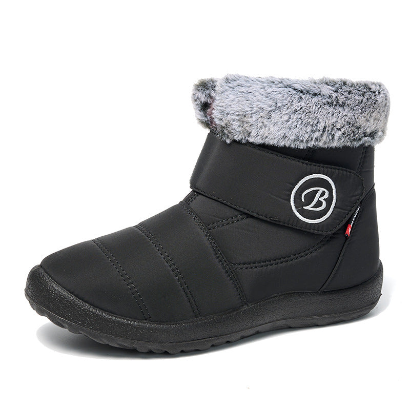 Women's High Cotton-padded Shoes Cold-proof Warm With Velvet