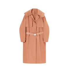 Lapel Long Women's Trench Coat