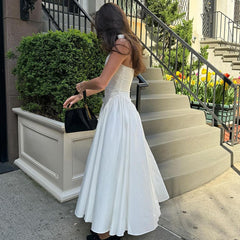 Halter Elegant Large Swing Skirt Dress Women's Clothing