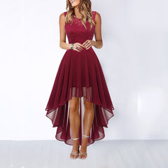 Women's Fashion Temperament Splicing Large Hem Chiffon Dress