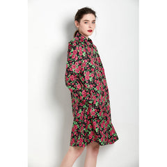 Rose Trench Coat Mid-length Women