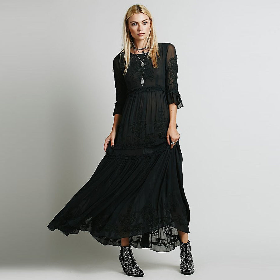 Women's New Bohemian Embroidered Skirt