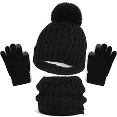 Children's Hat Scarf Gloves Three-piece Set