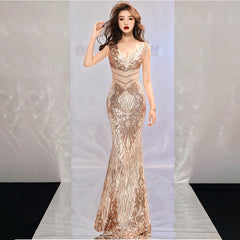 New Geometric Perspective Wedding Evening Dress Bridesmaid Dress