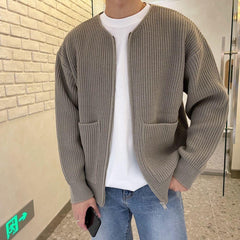 Men's Sweater Jacket with a Zipper