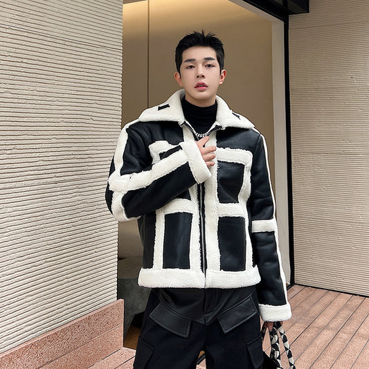 French Fashionable Jacket Stitching Style
