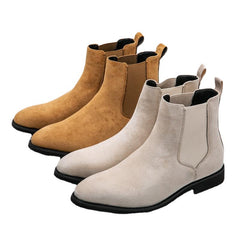 Rubber Pigskin Boots Casual Men's Boots High-top