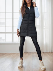 Women'S Elegant Hooded Puffer Vest