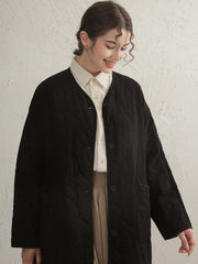 Autumn And Winter Robe Cotton Coat Three-layer Quilted Chic Long Thick Cardigan