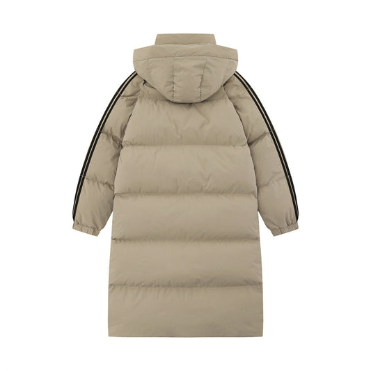 Long Below The Knee Hooded Cotton puffer Jacket Male