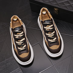 Sports Casual Color Blocking Printing Thick Soled Shoes