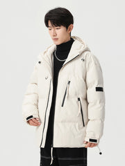 Multi-Color Warm Thickened Casual Youth Vitality Hooded Cotton-padded puffer Coat