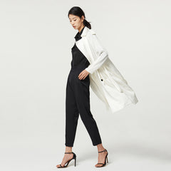 Women's Mid-length Double  Silk Trench Coat