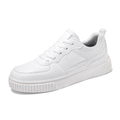 Autumn New Breathable White Shoes For Students  Trendy All-Match Platform Sports Casual