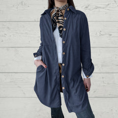 Women's Shirt Lapel Pocket Corduroy Jacket