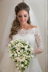 New Bridal One Shoulder Trailing Wedding Dress