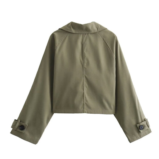 Women's Trench Coat Short Jacket