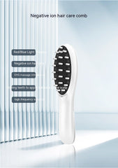 Electric Anion Hair Care Hair Brush Micro Current Red Blue Light Vibration Massage