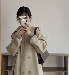 Warm Double-sided Cashmere Coat Handmade Long Coat