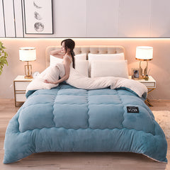 Thick Lambskin Winter Duvet Insert Double-sided Velvet Lambswool Warm Quilt