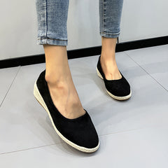 Spring Wedge Round Toe Hemp Rope Pumps Women