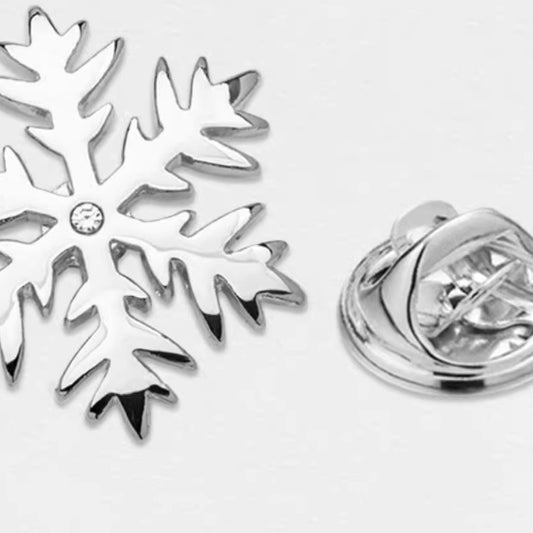 Silver Snowflake Brooch Accessories
