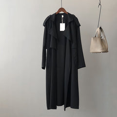 Elegant Long Trench Coat Women's Retro British Style