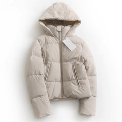 Spanish Style  Winter  Versatile Loose Fluffy Bread Thickened Warm Hooded Cotton Coat Women