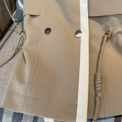Large Lapel Short Windbreaker Coat