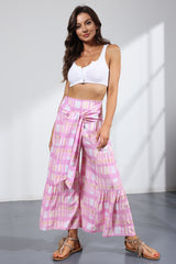 Printed Women's Loose Beach Wide Leg Pant Bindings